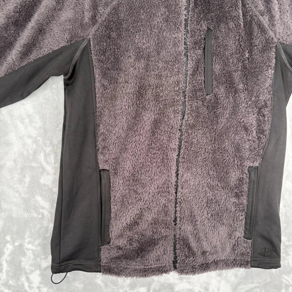 NordicTrack Men's Fleece Hoodie‎ Jacket Gray Black Large Athletic Performance